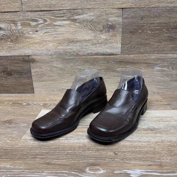 Karen Scott Brown Leather Loafers Women's Size 8 - Picture 1 of 6